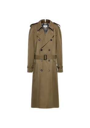 Maison Margiela double-breasted Folded Collar trench coat - Green