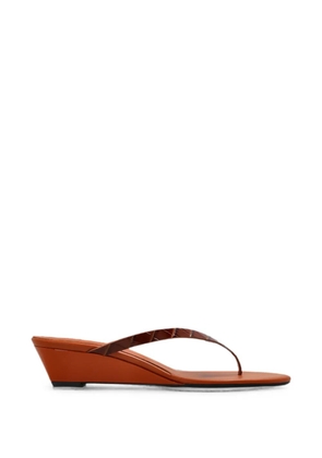 Christopher Esber Scala leather heeled sandals - Brown