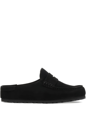 Birkenstock Naples Wrapped penny-strap suede mules - Black