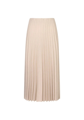 Agnona pleated knitted midi skirt - Neutrals