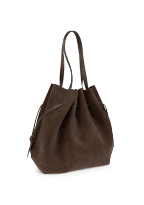 Yuzefi Mini Scallop suede bucket bag - Brown
