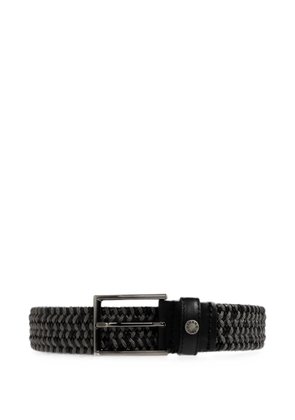 Paul & Shark braided leather-trim belt - Black