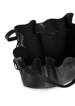 Yuzefi Scallop pebble-grain leather tote bag - Black