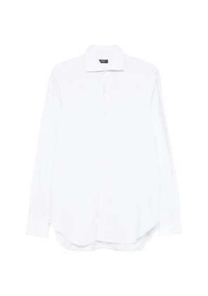 Barba classic-collar long-sleeve shirt - White