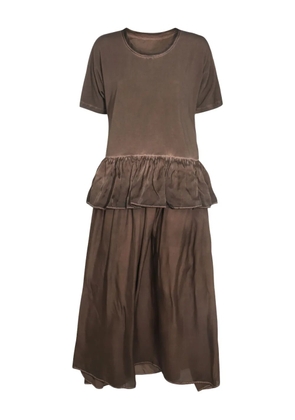 Uma Wang peplum-hem dress - Brown