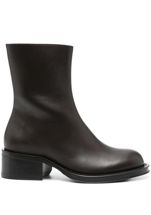 Lanvin zip-fastening leather ankle boots - Brown