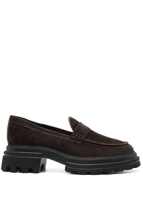 Hogan suede loafers - Brown