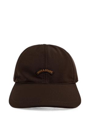 Paul & Shark logo-patch elasticated-back cap - Brown