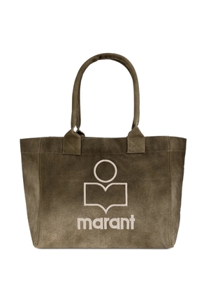ISABEL MARANT Yenky logo-embroidered tote bag - Green