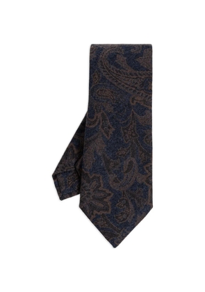 ETRO paisley-patterned silk tie - Brown