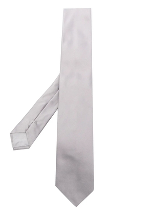 Giorgio Armani pointed-tip silk tie - Grey