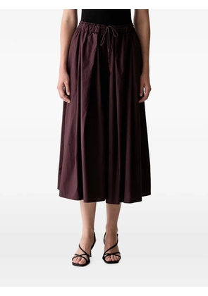 Marc O'Polo drawstring-waist pleated midi skirt - Brown