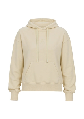 Patrizia Pepe logo-embroidered drawstring hoodie - Neutrals