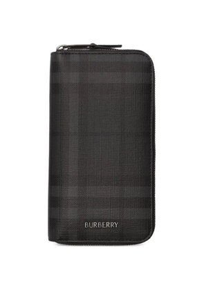Burberry large City Check zip wallet - Black