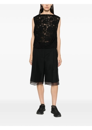 Simone Rocha heavy-lace sleeveless top - Black