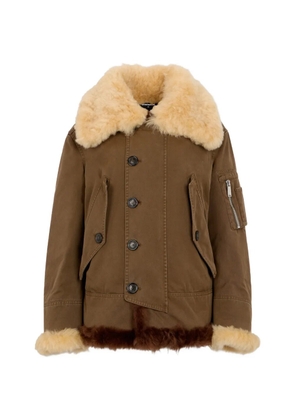 DSQUARED2 Utility2 tech cotton kaban jacket - Brown