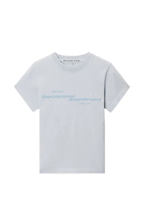 Alexander Wang mirrored logo T-shirt - Blue