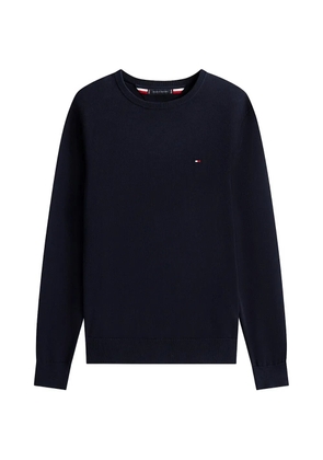 Tommy Hilfiger embroidered-logo crew-neck sweater - Blue