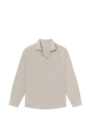 FRAME long-sleeve polo shirt - Neutrals