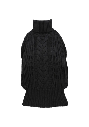 Isaia cable-knit roll-neck sweater - Black