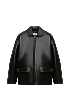 Marni zip-up leather jacket - Black