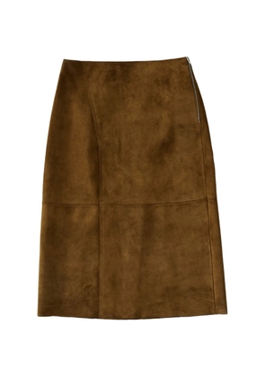 Studio Nicholson Melete asymmetric midi skirt - Brown