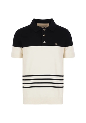 Valentino Garavani VLogo Signature striped polo shirt - Neutrals
