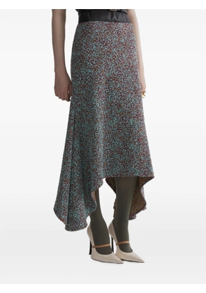 Mugler midi asymetric fluid skirt - Neutrals