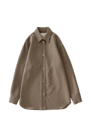 Studio Nicholson Rouen box-pleat shirt - Brown