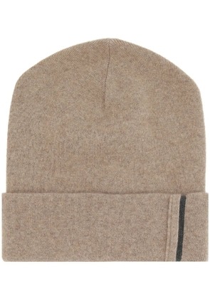 Brunello Cucinelli Monili-detail cashmere beanie - Neutrals