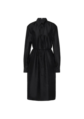Maison Margiela fold-collar midi dress - Black
