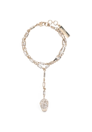Alexander McQueen pavé-set Skull bracelet - Gold