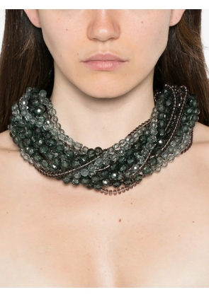 Emporio Armani multi-strand beaded necklace - Green