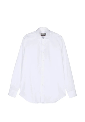 Canali spread-collar button-up shirt - White