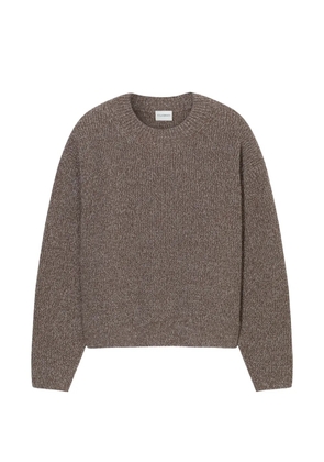 Closed marl-knit crew-neck sweater - Brown