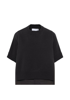sacai layered-panel T-shirt - Black