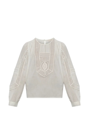 Ulla Johnson Marlowe lace-trimmed cotton top - White