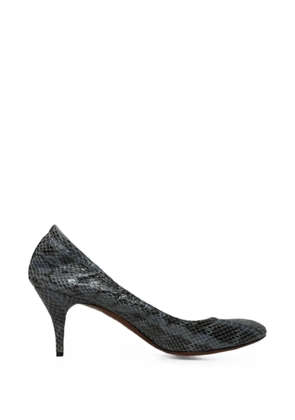 Lanvin Pre-Owned snake-skin print pumps - Grey