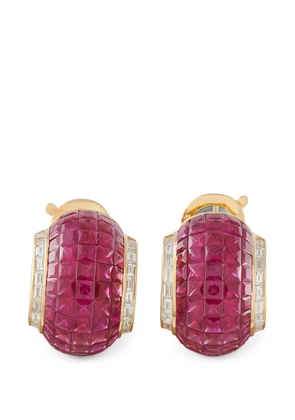 Van Cleef & Arpels Lampion Mystérieux ruby and diamond earrings - Gold