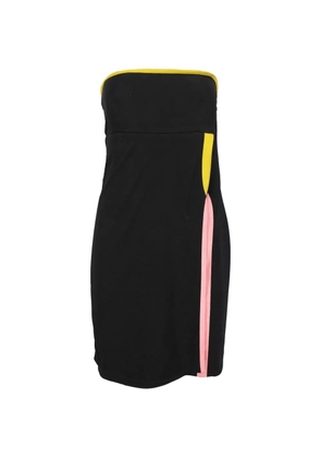 Versace Pre-Owned 1997 mini strapless colour-block dress - Black