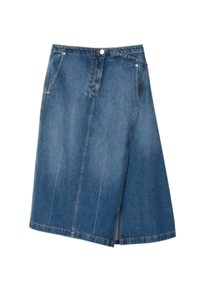 3.1 Phillip Lim asymmetrical-hem denim midi skirt - Blue