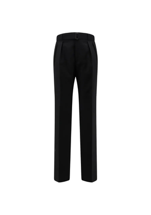 Tagliatore belted double-pleated tailored trousers - Black