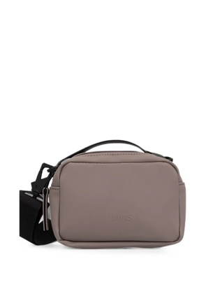 Rains micro Box logo-debossed shoulder bag - Brown