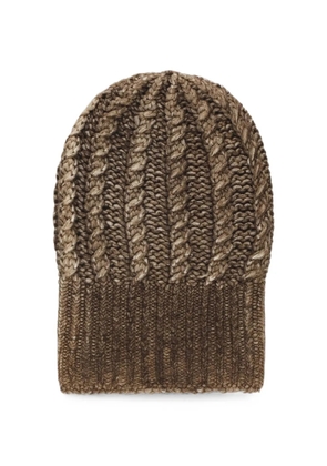 Avant Toi cable-knit beanie hat - Brown