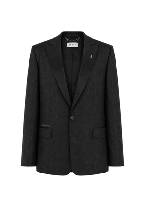 Philipp Plein jacquard blazer regular fit monogram - Black