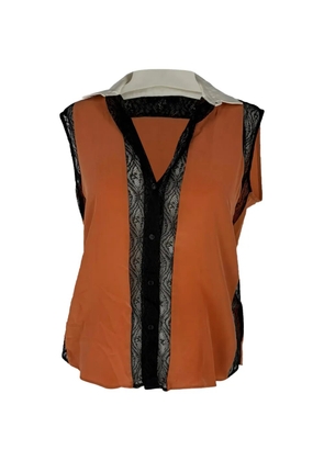 SANDRO lace-trimmed blouse - Orange