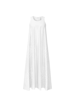 Liviana Conti Selma lace-embellished sleeveless midi dress - White
