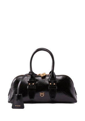 PINKO Love Birds leather tote bag - Black