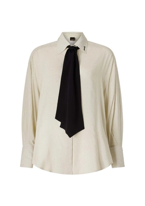 PINKO polka-dot tie-neck shirt - Neutrals