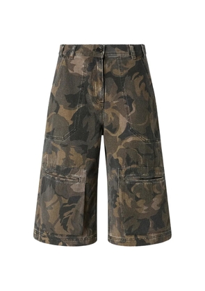PINKO floral-print cargo pants - Green